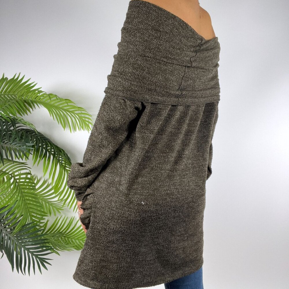 Vintage Green Cottagecore Off The Shoulder Fairycore Coquette Sweater / Large - Picture 2 of 7